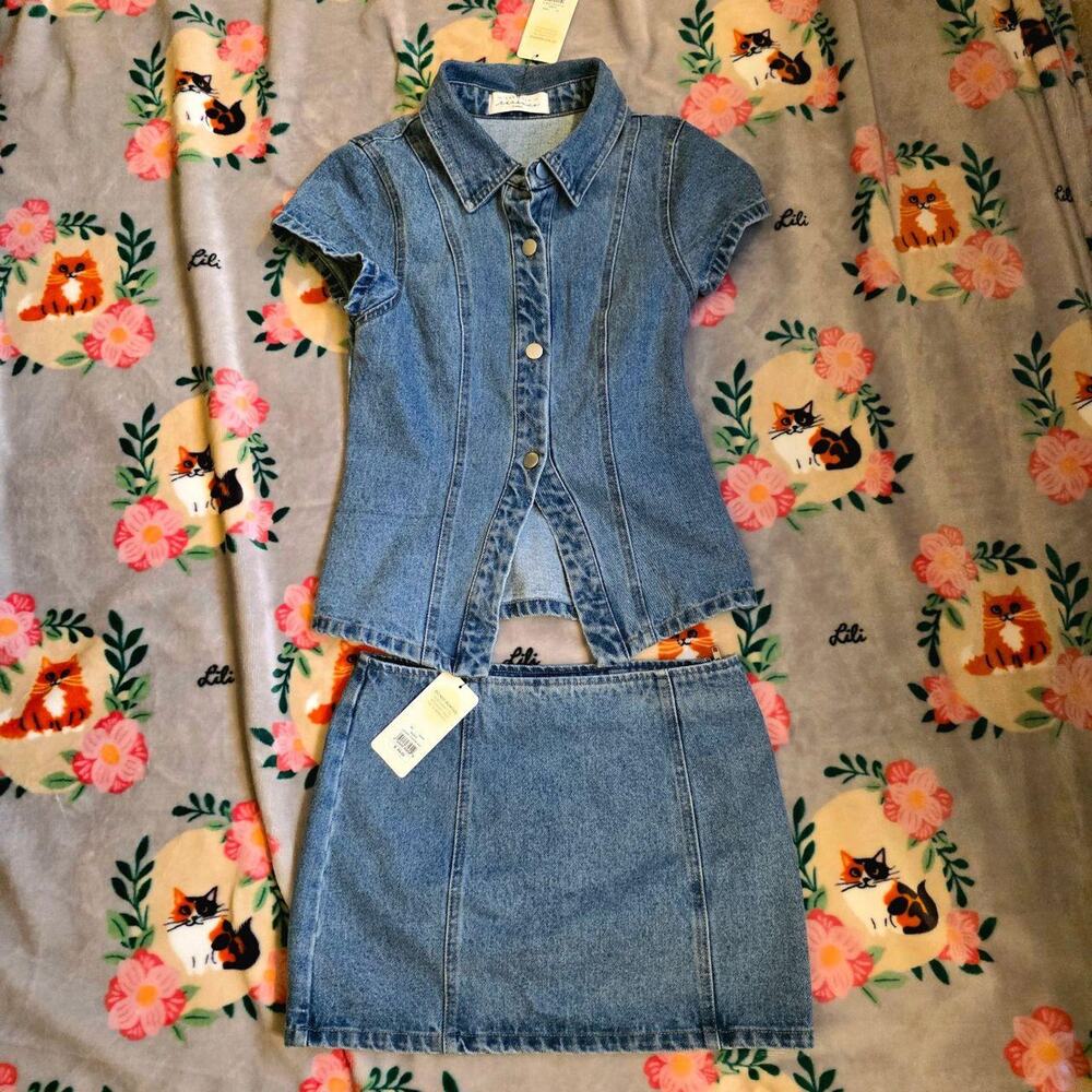 American threads nwt denim set